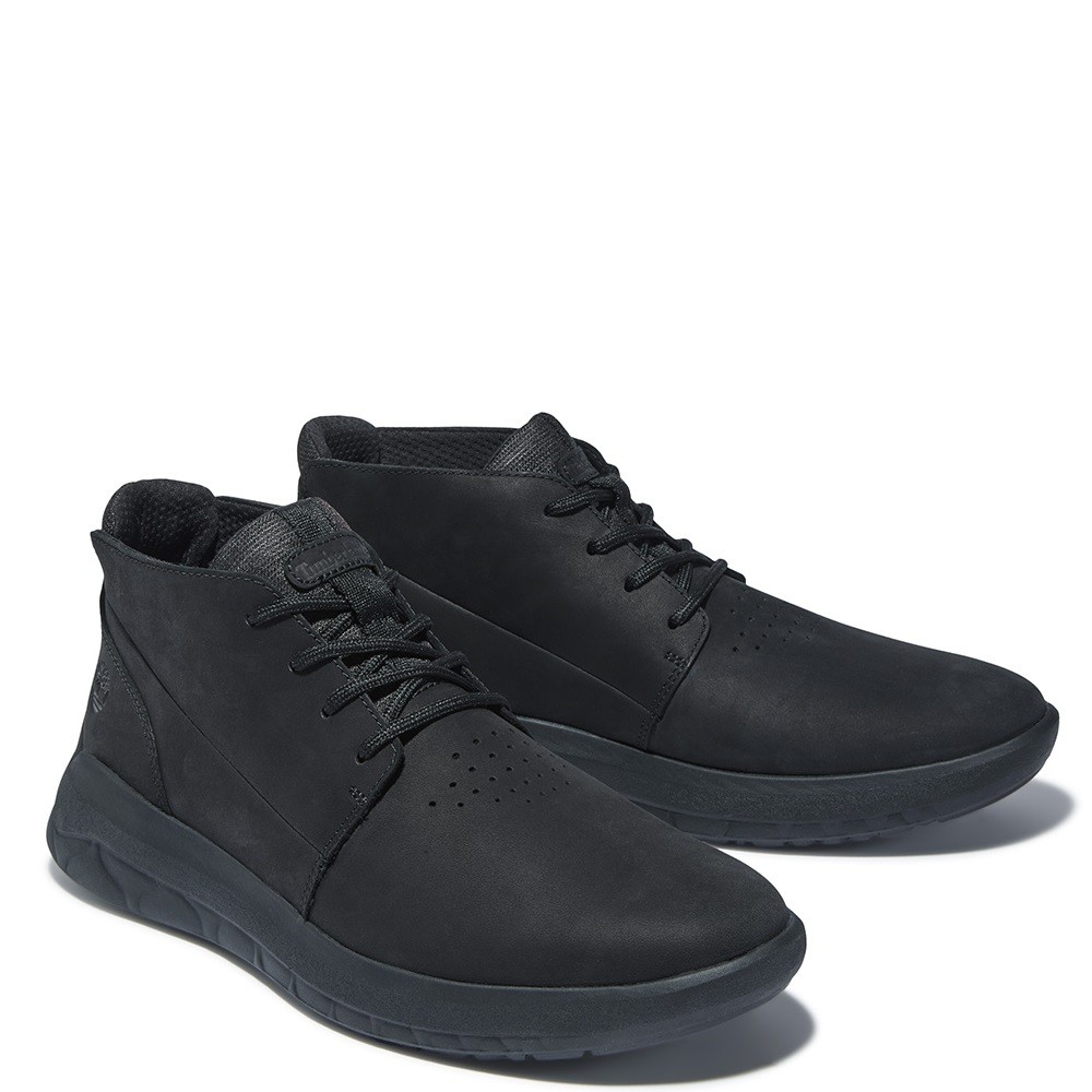 TIMBERLAND</br>Ανδρικά Μποτάκια Μαύρο Nubuck Δέρμα Bradstreet Ultra Chukka A2GVE-001 Timberland