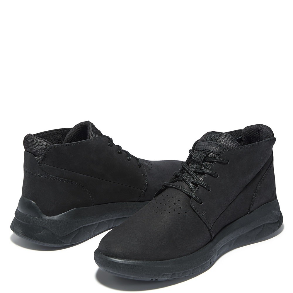 TIMBERLAND</br>Ανδρικά Μποτάκια Μαύρο Nubuck Δέρμα Bradstreet Ultra Chukka A2GVE-001 Timberland