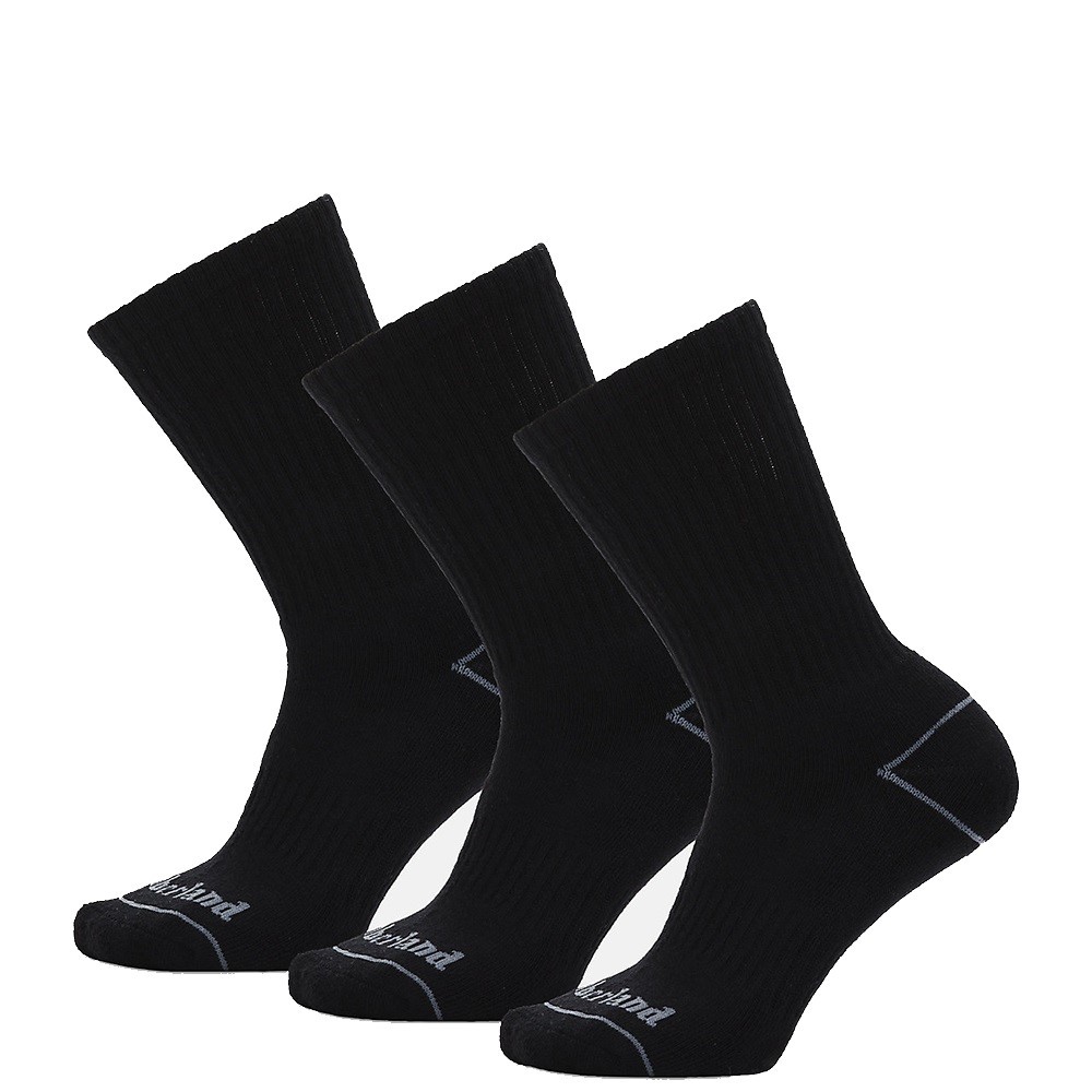 TIMBERLAND</br>Ανδρικές Κάλτσες Μαύρο All Gender 3Pack Bowden Crew Socks A2PTT-001 Timberland