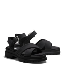 Γυναικεία Πέδιλα Μαύρο Δέρμα London Vibe Ankle Strap Sandal A2QVJ-015 Timberland