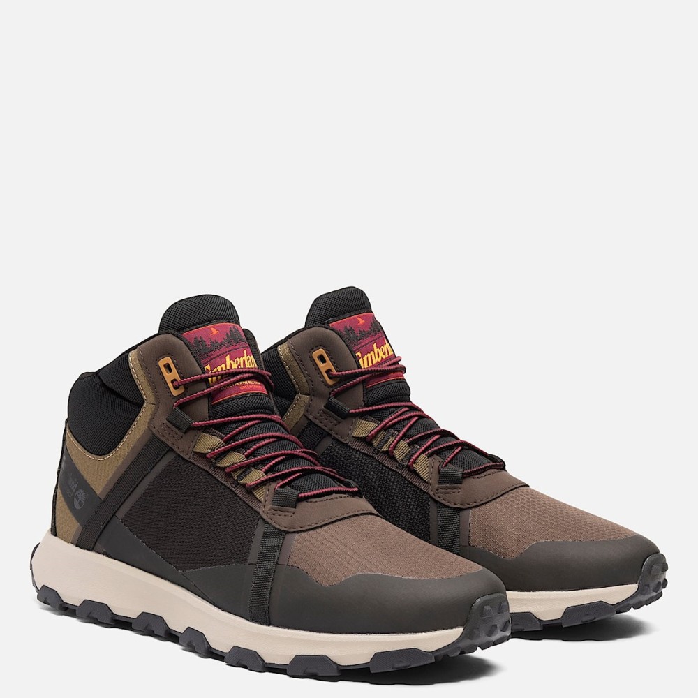 TIMBERLAND</br>Ανδρικά Μποτάκια Καφέ Winsor Trail Mid Lace Waterproof A41W7-EJU Timberland TIMBERLAND</br>Ανδρικά Μποτάκια Καφέ Winsor Trail Mid Lace Waterproof A41W7-EJU Timberland