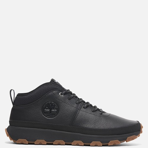 Ανδρικά Sneakers Μαύρο Δέρμα Winsor Trail Mid Lace A41X7-W02 Timberland