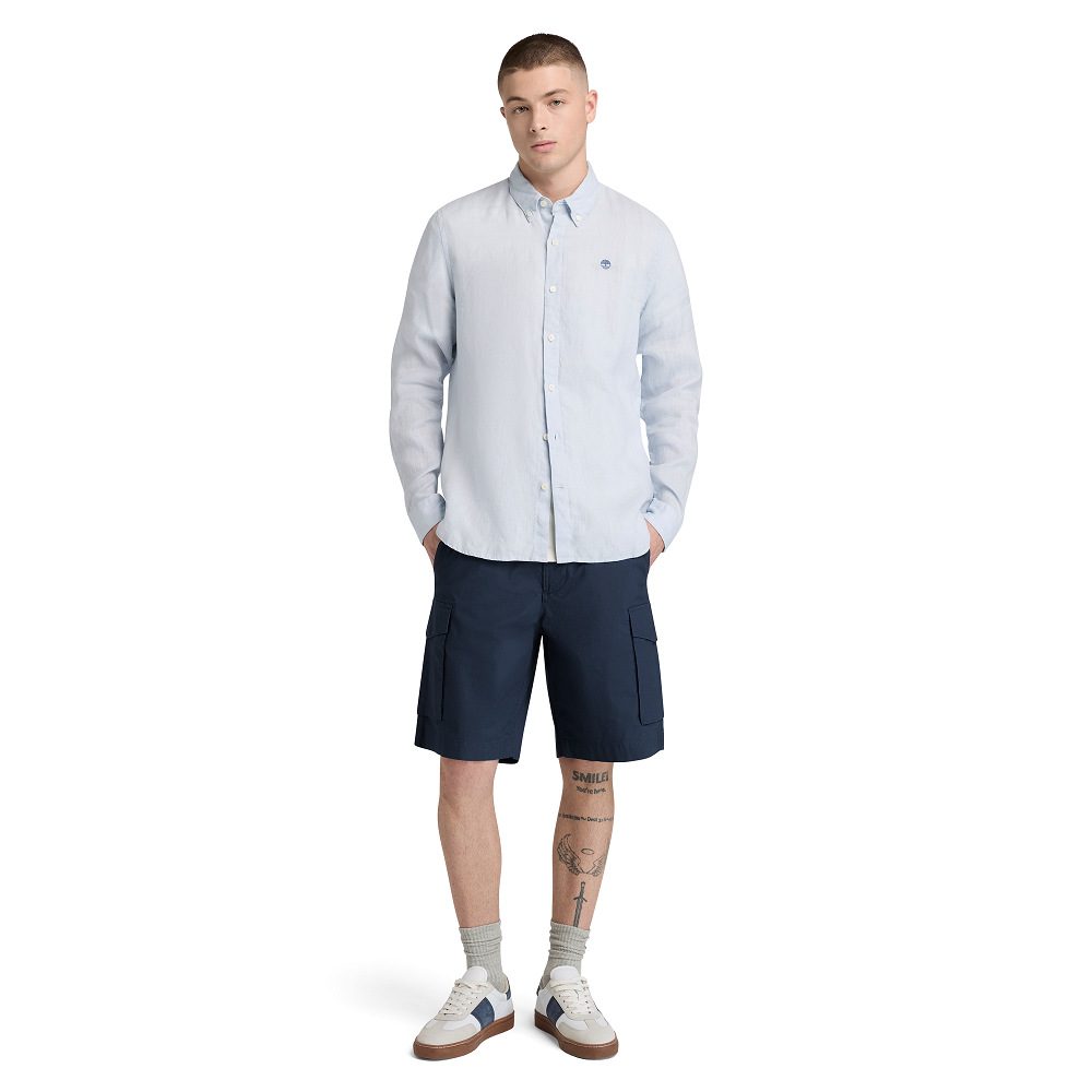 TIMBERLAND</br>Timberland Brookline Poplin Cargo Short Loose A44VX-433 Ανδρική Βερμούδα Μπλε