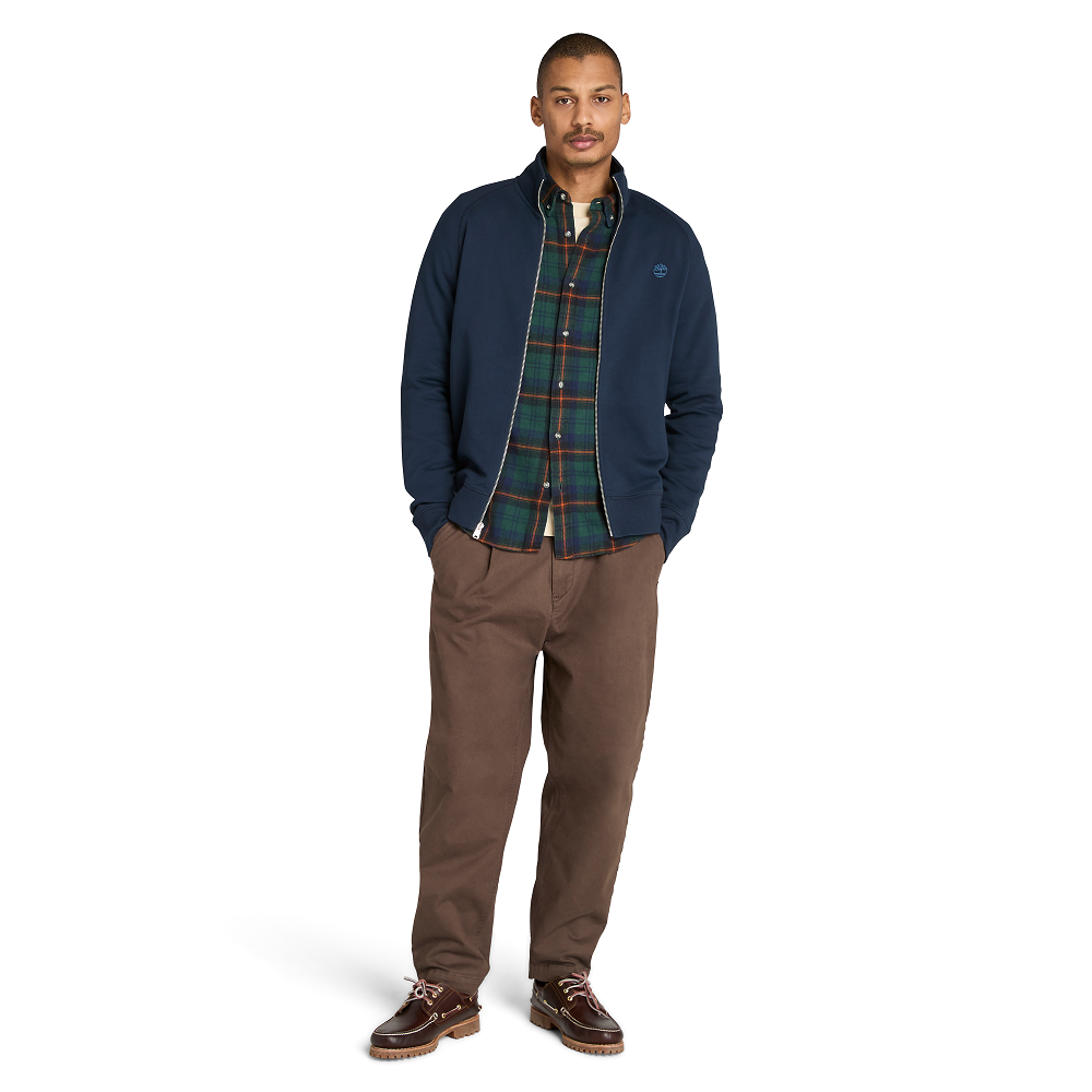 TIMBERLAND</br>Timberland Exeter River Brushed Back Full Zip Funnel Neck A5MDE-433 Ανδρική Ζακέτα Φούτερ Μπλε TIMBERLAND</br>Timberland Exeter River Brushed Back Full Zip Funnel Neck A5MDE-433 Ανδρική Ζακέτα Φούτερ Μπλε