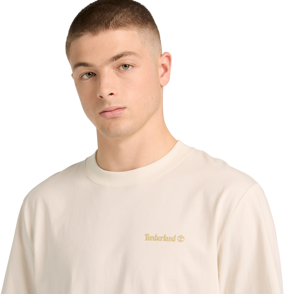 TIMBERLAND</br>Timberland SS Magnet Back Graphic Authentic Tee A5MNV-CM9 Ανδρικό T-shirt Εκρού