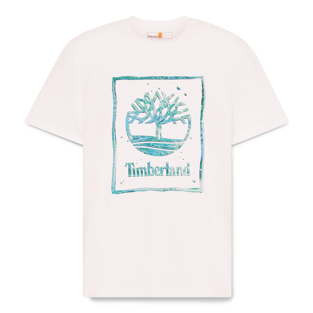 TIMBERLAND</br>Timberland SS Water Stack Logo Regular Tee A5MV4-100 Ανδρικό T-shirt Λευκό TIMBERLAND</br>Timberland SS Water Stack Logo Regular Tee A5MV4-100 Ανδρικό T-shirt Λευκό