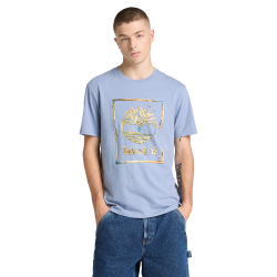 TIMBERLAND</br>Timberland SS Water Stack Logo Regular Tee A5MV4-B88 Ανδρικό T-shirt Γαλάζιο