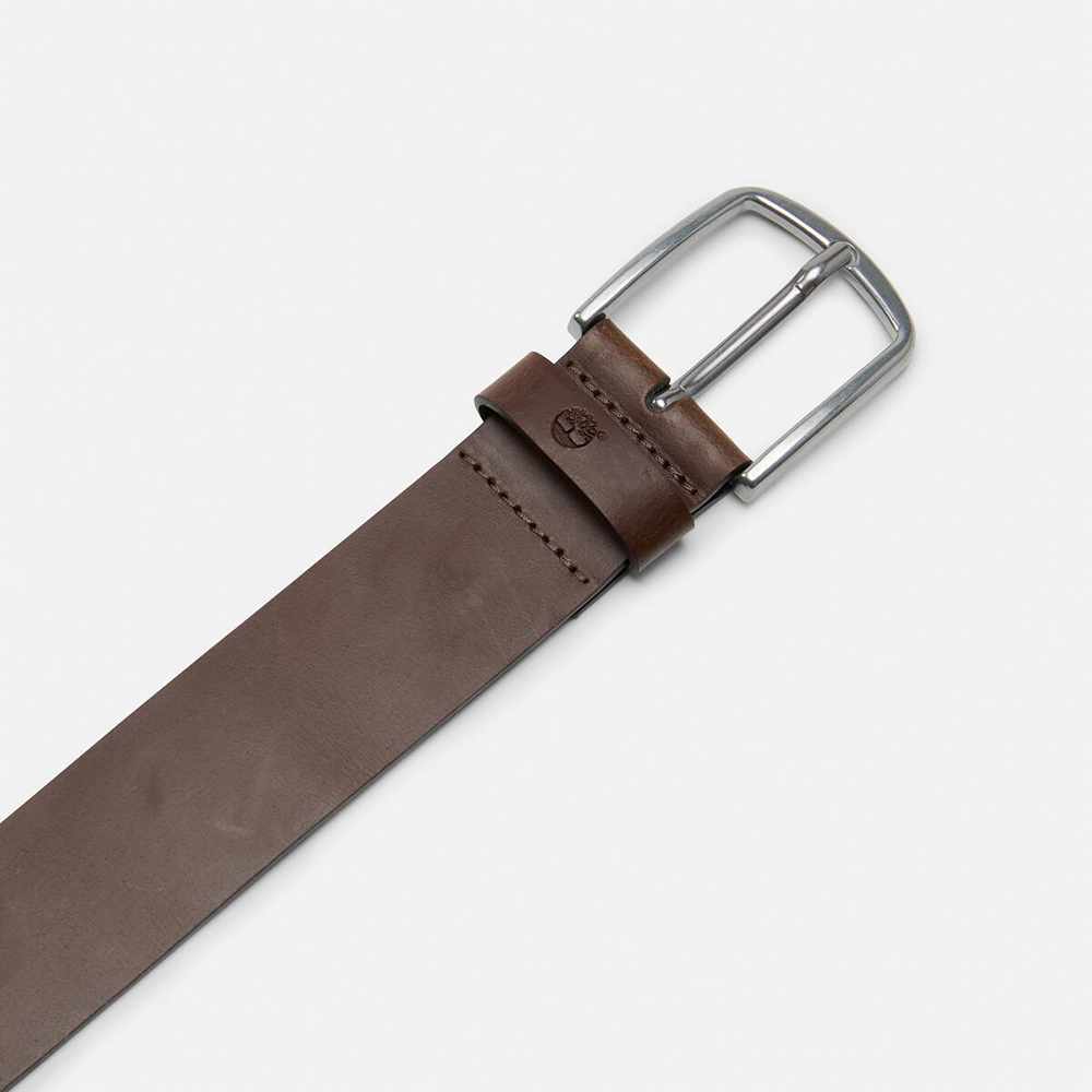 TIMBERLAND</br>Timberland Bluff Point Leather Belt A5NHS-243 Ανδρική Ζώνη Καφέ Δέρμα
