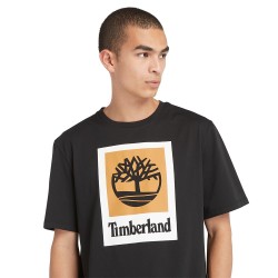 Ανδρικό T-shirt Μαύρο SS All Gender Stack Logo Colored Authentic Tee A5QS2-001 Timberland