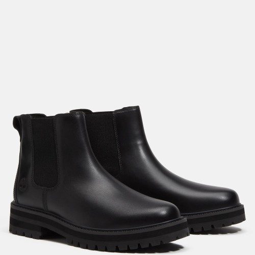 Timberland Britton Drive Mid Chelsea Boot A5RRD-W02 Ανδρικά Μποτάκια Μαύρο Δέρμα