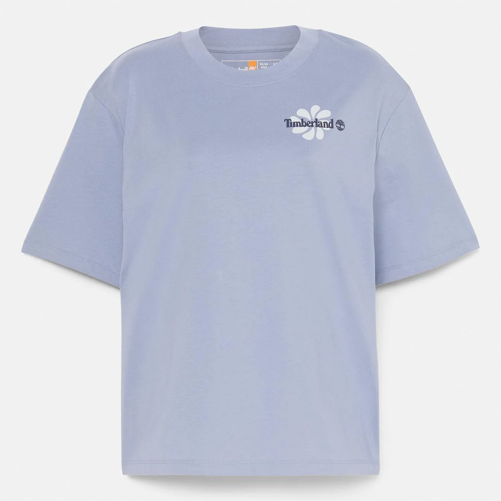 TIMBERLAND</br>Timberland SS Graphic Relaxed Tee A5RXM-B88 Γυναικείο T-shirt Γαλάζιο TIMBERLAND</br>Timberland SS Graphic Relaxed Tee A5RXM-B88 Γυναικείο T-shirt Γαλάζιο