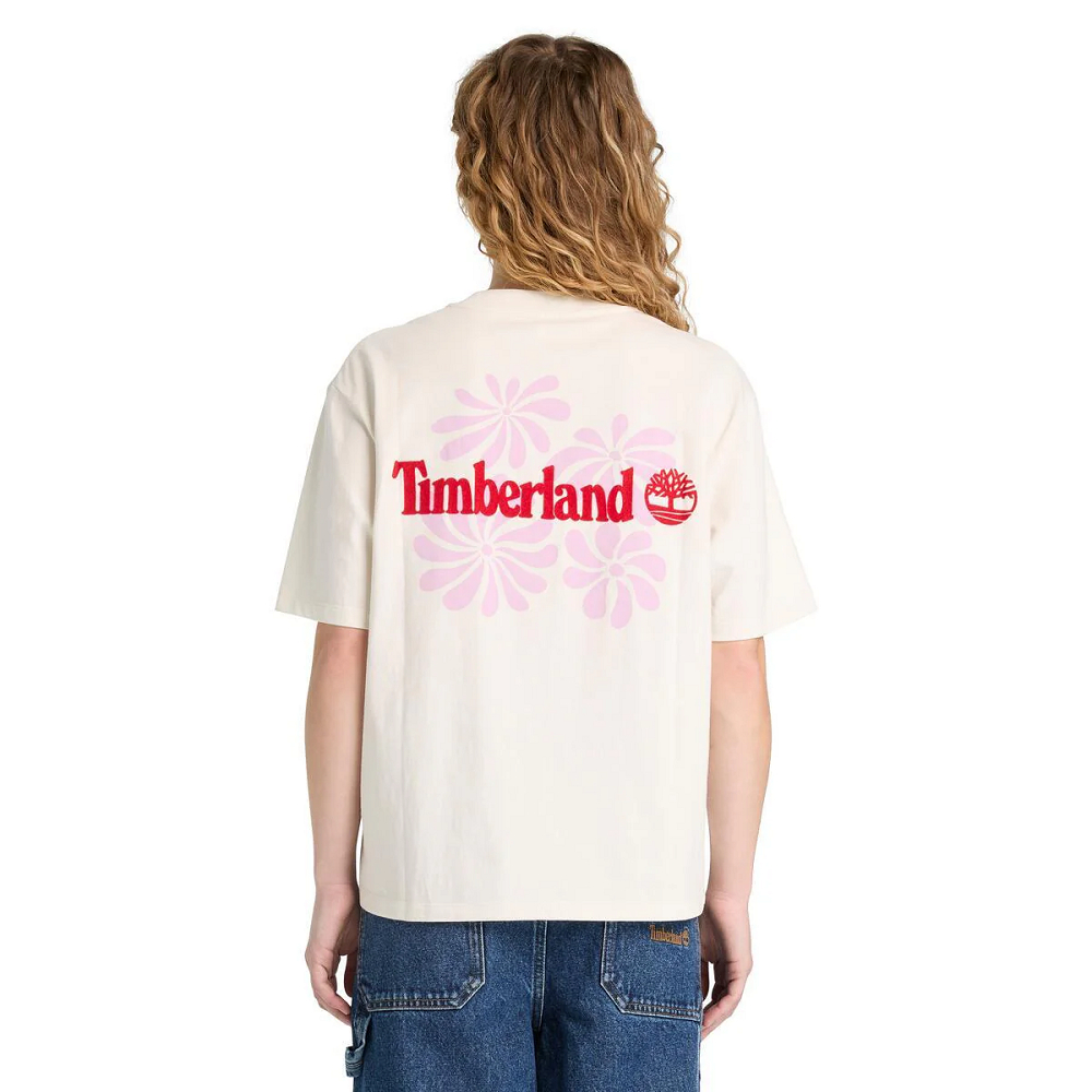 TIMBERLAND</br>Timberland SS Graphic Relaxed Tee A5RXM-CM9 Γυναικείο T-shirt Εκρού TIMBERLAND</br>Timberland SS Graphic Relaxed Tee A5RXM-CM9 Γυναικείο T-shirt Εκρού