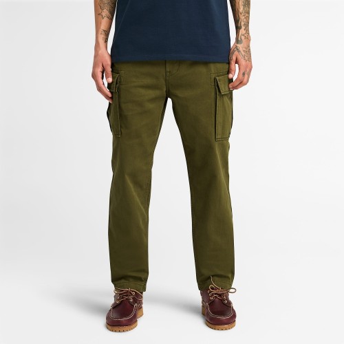 Ανδρικό Παντελόνι Χακί Brookline Twill Cargo Pant Relaxed Tapered A5TVY-302 Timberland