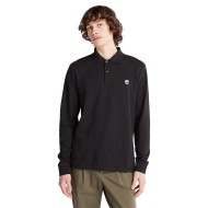 Ανδρικό Polo T-shirt Μαύρο LS Millers River Pique Polo A5UDW-001 Timberland