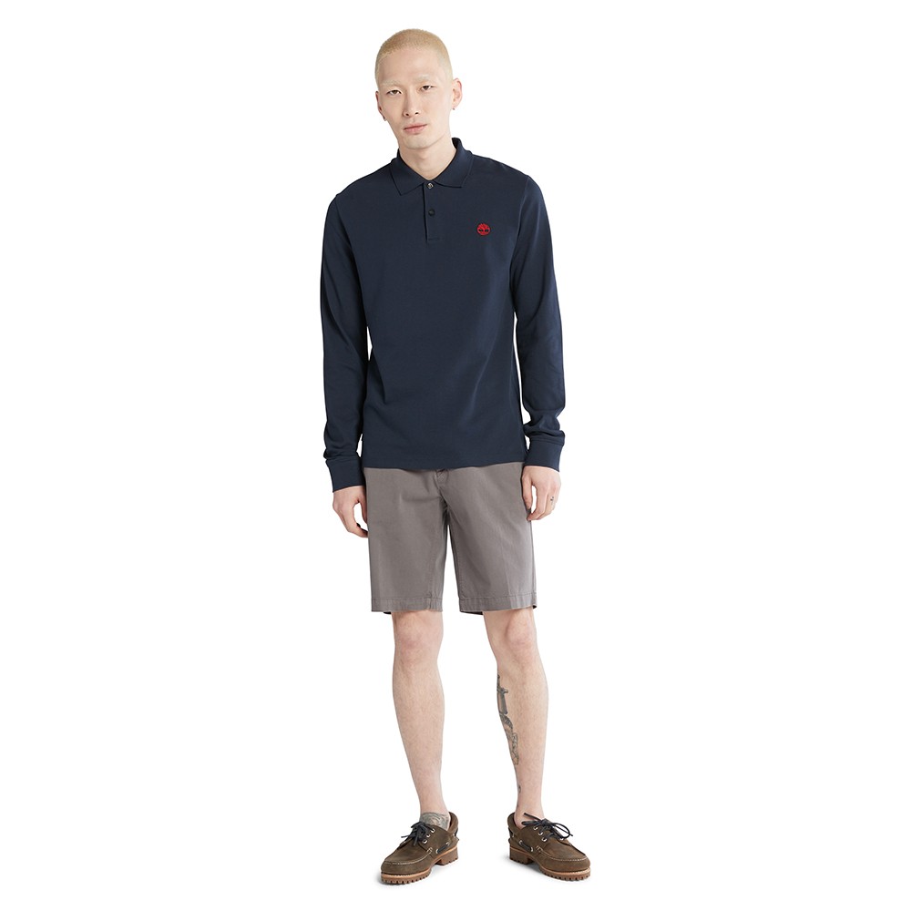 TIMBERLAND</br>Ανδρικό Polo T-shirt Μπλε LS Millers River Pique Polo A5UDW-433 Timberland TIMBERLAND</br>Ανδρικό Polo T-shirt Μπλε LS Millers River Pique Polo A5UDW-433 Timberland