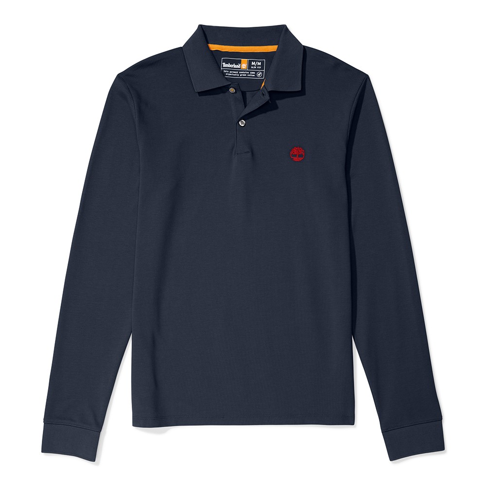 TIMBERLAND</br>Ανδρικό Polo T-shirt Μπλε LS Millers River Pique Polo A5UDW-433 Timberland TIMBERLAND</br>Ανδρικό Polo T-shirt Μπλε LS Millers River Pique Polo A5UDW-433 Timberland