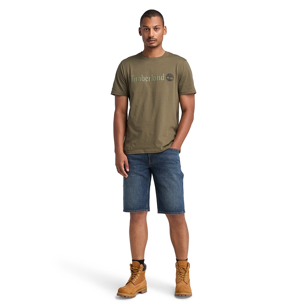 TIMBERLAND</br>Ανδρικό T-shirt Χακί SS Kennebec River Linear Logo Regular Tee A5UPQ-A58 Timberland TIMBERLAND</br>Ανδρικό T-shirt Χακί SS Kennebec River Linear Logo Regular Tee A5UPQ-A58 Timberland