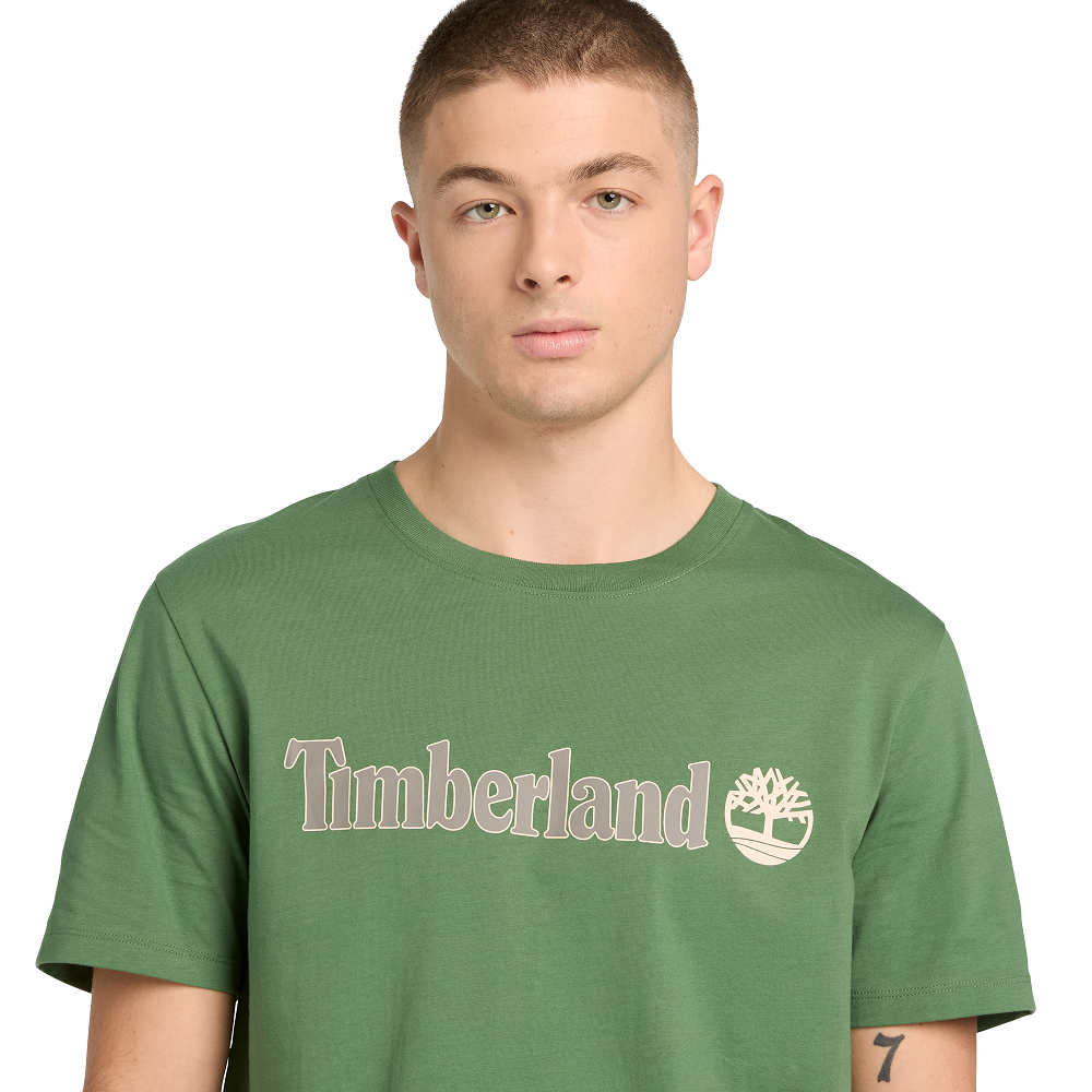 TIMBERLAND</br>Timberland SS Kennebec River Linear Logo Regular Tee A5UPQ-A6Z Ανδρικό T-shirt Πράσινο