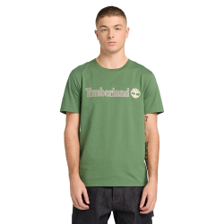 TIMBERLAND</br>Timberland SS Kennebec River Linear Logo Regular Tee A5UPQ-A6Z Ανδρικό T-shirt Πράσινο