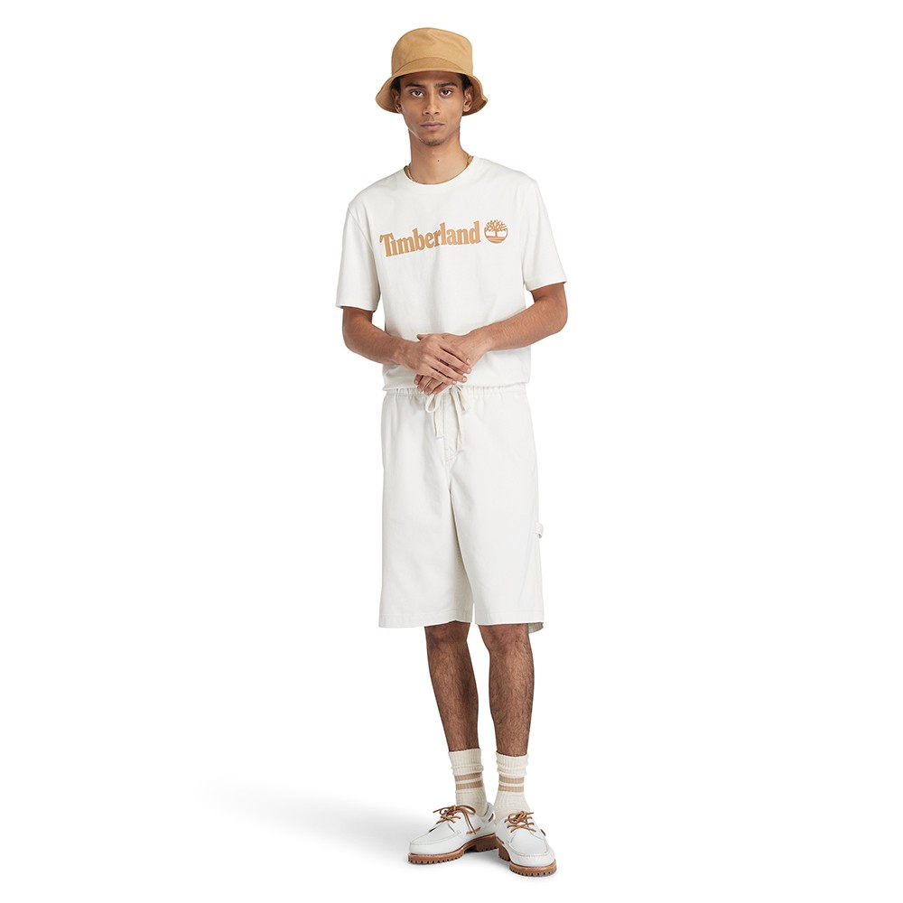 TIMBERLAND</br>Ανδρικό T-shirt Εκρού SS Kennebec River Linear Logo Regular Tee A5UPQ-CM9 Timberland TIMBERLAND</br>Ανδρικό T-shirt Εκρού SS Kennebec River Linear Logo Regular Tee A5UPQ-CM9 Timberland