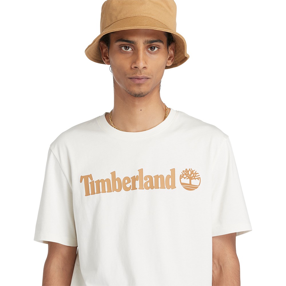 TIMBERLAND</br>Ανδρικό T-shirt Εκρού SS Kennebec River Linear Logo Regular Tee A5UPQ-CM9 Timberland TIMBERLAND</br>Ανδρικό T-shirt Εκρού SS Kennebec River Linear Logo Regular Tee A5UPQ-CM9 Timberland