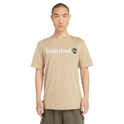 Ανδρικό T-shirt Μπεζ SS Kennebec River Linear Logo Regular Tee A5UPQ-DH4 Timberland