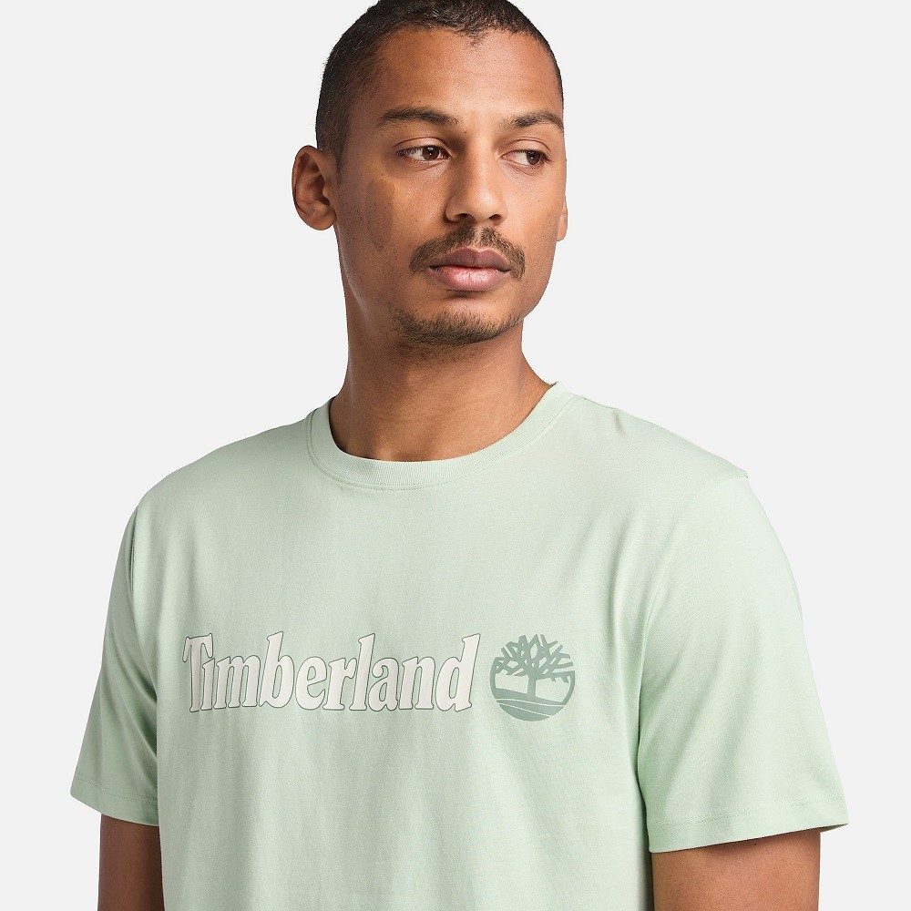 TIMBERLAND</br>Ανδρικό T-shirt Βεραμάν SS Kennebec River Linear Logo Regular Tee A5UPQ-ENE Timberland TIMBERLAND</br>Ανδρικό T-shirt Βεραμάν SS Kennebec River Linear Logo Regular Tee A5UPQ-ENE Timberland