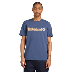 TIMBERLAND</br>Timberland SS Kennebec River Linear Logo Regular Tee A5UPQ-EYO Ανδρικό T-shirt Μπλε