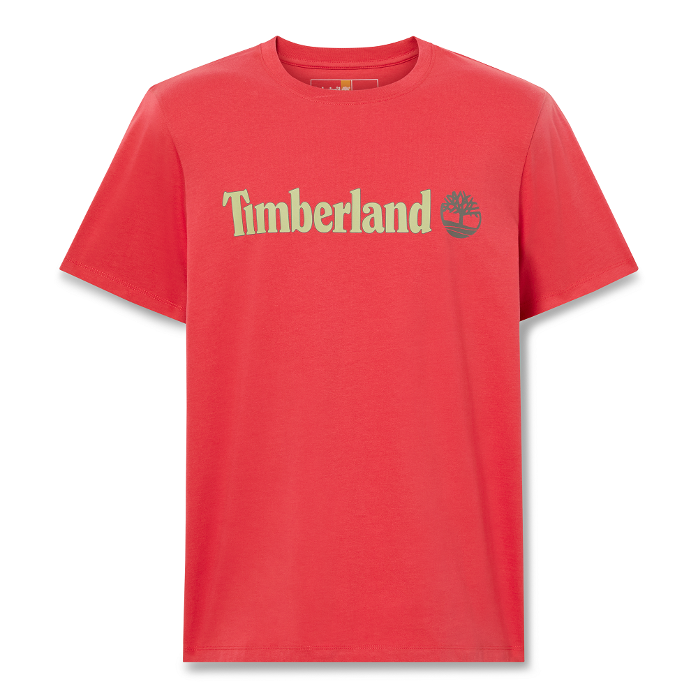 TIMBERLAND</br>Timberland SS Kennebec River Linear Logo Regular Tee A5UPQ-N96 Ανδρικό T-shirt Κόκκινο