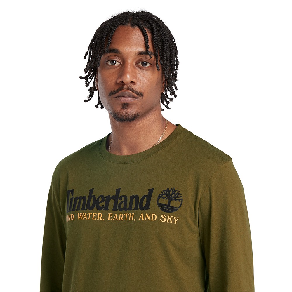 TIMBERLAND</br>Ανδρικό T-shirt Χακί LS Wind, Water, Earth & Sky™ Crew Tee A5VMI-302 TIMBERLAND</br>Ανδρικό T-shirt Χακί LS Wind, Water, Earth & Sky™ Crew Tee A5VMI-302