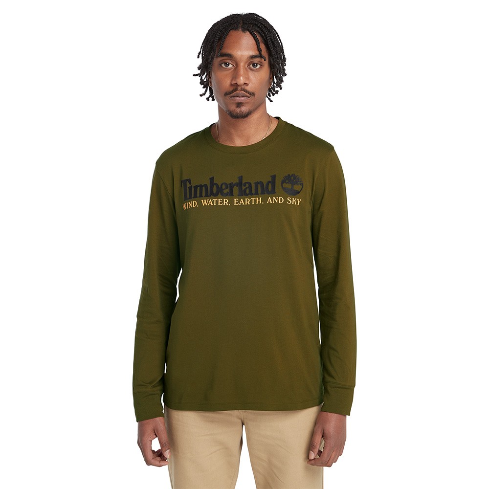TIMBERLAND</br>Ανδρικό T-shirt Χακί LS Wind, Water, Earth & Sky™ Crew Tee A5VMI-302 TIMBERLAND</br>Ανδρικό T-shirt Χακί LS Wind, Water, Earth & Sky™ Crew Tee A5VMI-302