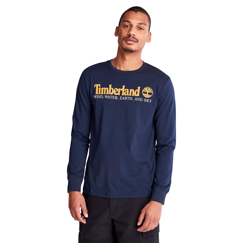 TIMBERLAND</br>Ανδρικό T-shirt Μπλε LS Wind, Water, Earth & Sky™ Crew Tee A5VMI-433 Timberland TIMBERLAND</br>Ανδρικό T-shirt Μπλε LS Wind, Water, Earth & Sky™ Crew Tee A5VMI-433 Timberland