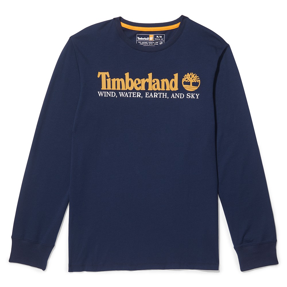 TIMBERLAND</br>Ανδρικό T-shirt Μπλε LS Wind, Water, Earth & Sky™ Crew Tee A5VMI-433 Timberland TIMBERLAND</br>Ανδρικό T-shirt Μπλε LS Wind, Water, Earth & Sky™ Crew Tee A5VMI-433 Timberland