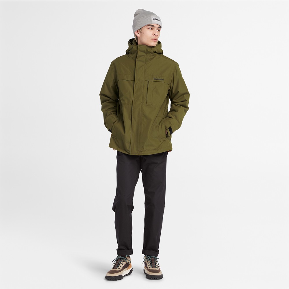 TIMBERLAND</br>Ανδρικό Μπουφάν Χακί Benton Waterproof 3in1 Jacket A5XT1-302 Timberland TIMBERLAND</br>Ανδρικό Μπουφάν Χακί Benton Waterproof 3in1 Jacket A5XT1-302 Timberland