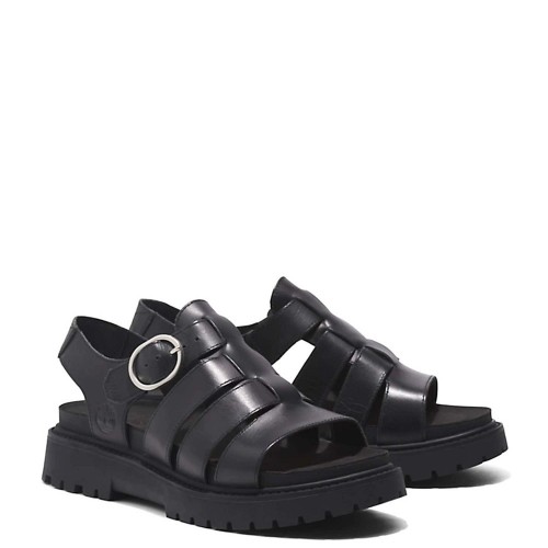 Timberland Clairemont Way Fisherman Sandal A635V-W02 Γυναικεία Πέδιλα Μαύρο Δέρμα