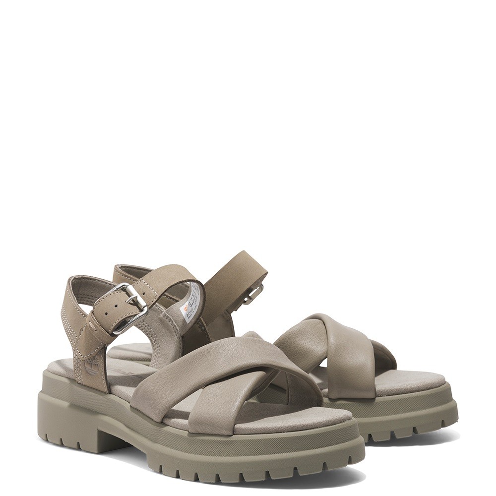 TIMBERLAND</br>Γυναικεία Πέδιλα Χακί Δέρμα London Vibe Backstrap A63H4-E01 Timberland TIMBERLAND</br>Γυναικεία Πέδιλα Χακί Δέρμα London Vibe Backstrap A63H4-E01 Timberland
