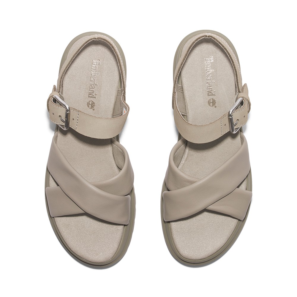TIMBERLAND</br>Γυναικεία Πέδιλα Χακί Δέρμα London Vibe Backstrap A63H4-E01 Timberland TIMBERLAND</br>Γυναικεία Πέδιλα Χακί Δέρμα London Vibe Backstrap A63H4-E01 Timberland