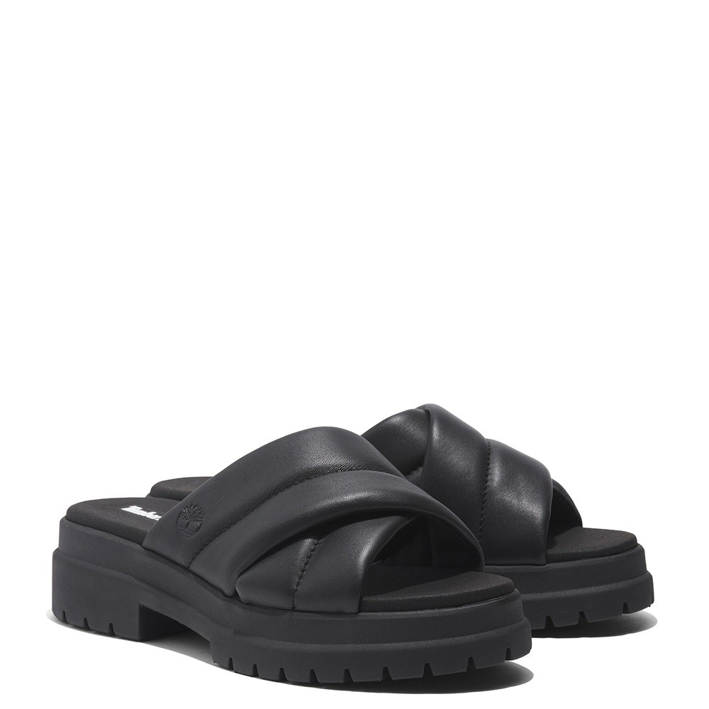 TIMBERLAND</br>Γυναικεία Mules Μαύρο Δέρμα London Vibe Slide A63QZ-W02 Timberland TIMBERLAND</br>Γυναικεία Mules Μαύρο Δέρμα London Vibe Slide A63QZ-W02 Timberland