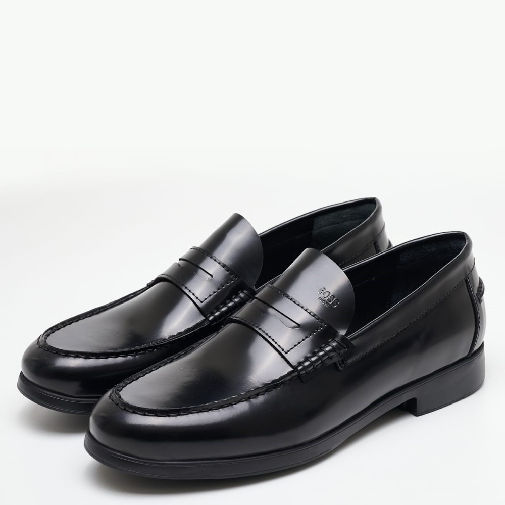 BOSS</br>Ανδρικά Μοκασίνια/Loafers Μαύρο Δέρμα A6487 FLORENTIC Boss BOSS</br>Ανδρικά Μοκασίνια/Loafers Μαύρο Δέρμα A6487 FLORENTIC Boss
