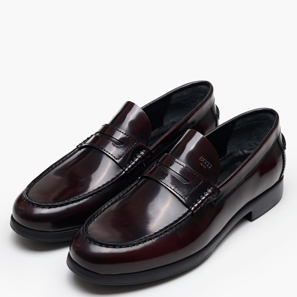 BOSS</br>Ανδρικά Μοκασίνια/Loafers Μπορντώ Δέρμα A6487 FLORENTIC Boss BOSS</br>Ανδρικά Μοκασίνια/Loafers Μπορντώ Δέρμα A6487 FLORENTIC Boss