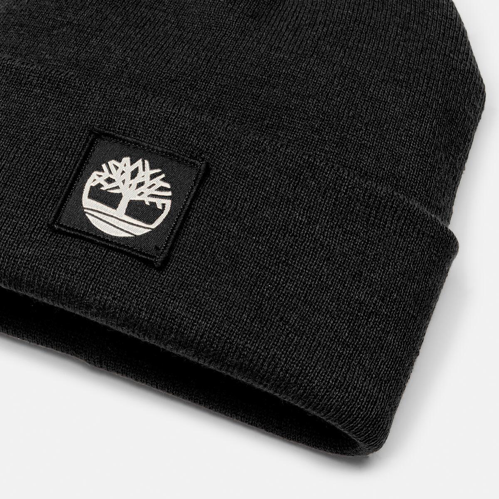 TIMBERLAND</br>Timberland Tonal Patch Beanie A65JA-001 Ανδρικός Σκούφος Μαύρο