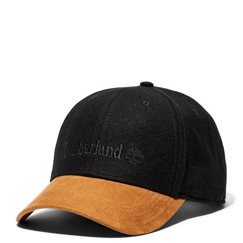 Timberland Wool Baseball Cap A65MT-001 Ανδρικό Καπέλο Μαύρο/Κάμελ Μάλλινο
