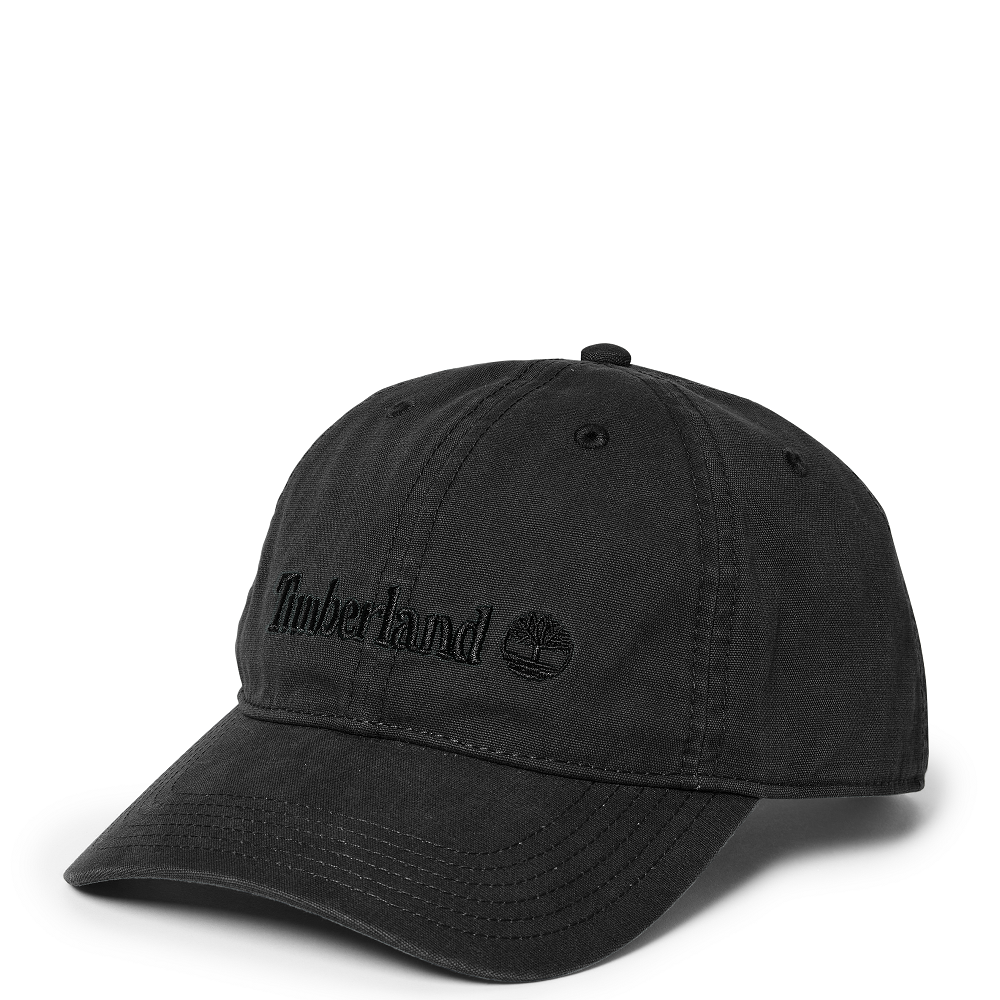 TIMBERLAND</br>Timberland Cooper Hill Embroidered Cotton Baseball Cap A65QX-001 Ανδρικό Καπέλο Μαύρο