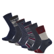 TIMBERLAND</br>Timberland 6Pack Giftable Crew Socks A68UA-440 Ανδρικές Κάλτσες Μπλε