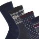 TIMBERLAND</br>Timberland 6Pack Giftable Crew Socks A68UA-440 Ανδρικές Κάλτσες Μπλε