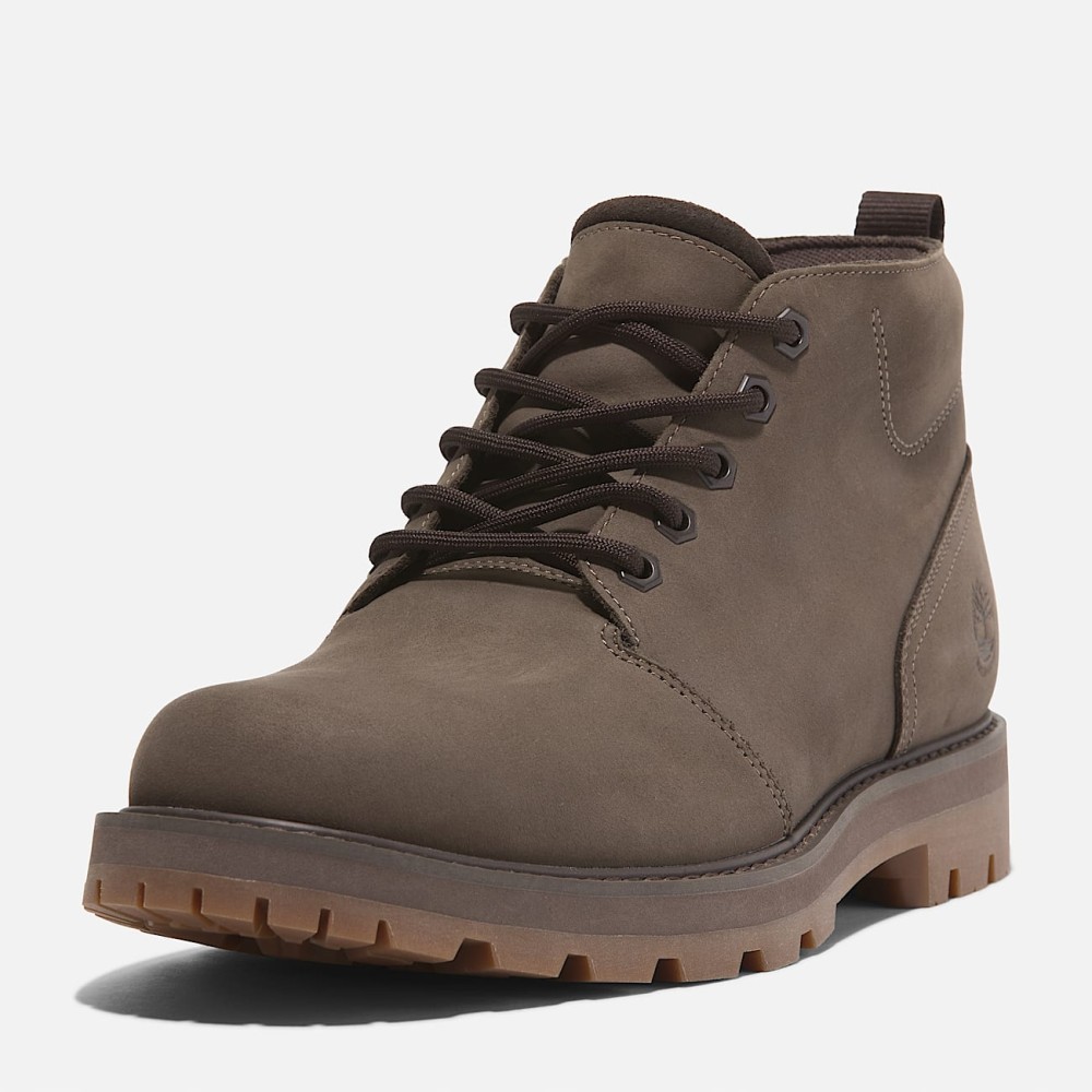 TIMBERLAND</br>Ανδρικά Μποτάκια Καφέ Δέρμα Nubuck Britton Road Mid Lace Waterproof Chukka A69TW-EM5 Timberland
