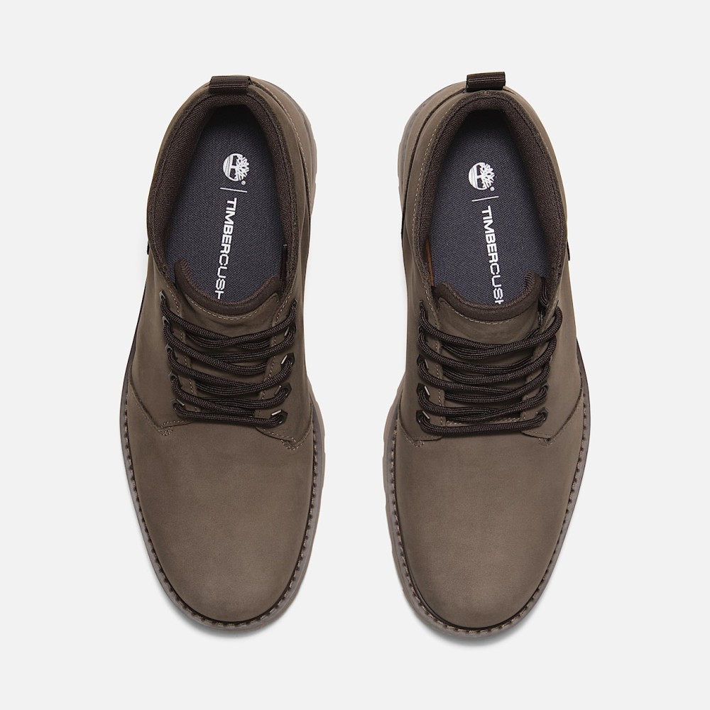TIMBERLAND</br>Ανδρικά Μποτάκια Καφέ Δέρμα Nubuck Britton Road Mid Lace Waterproof Chukka A69TW-EM5 Timberland