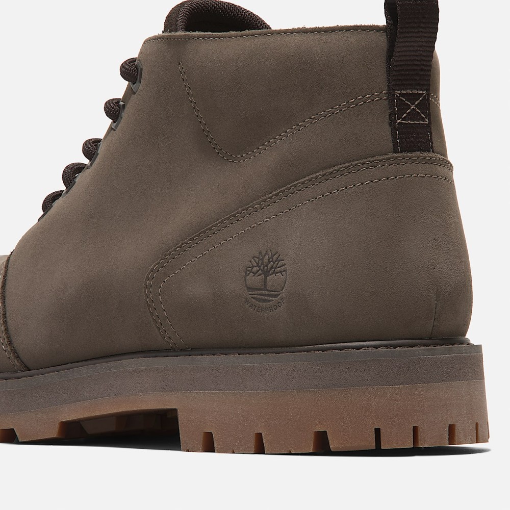 TIMBERLAND</br>Ανδρικά Μποτάκια Καφέ Δέρμα Nubuck Britton Road Mid Lace Waterproof Chukka A69TW-EM5 Timberland