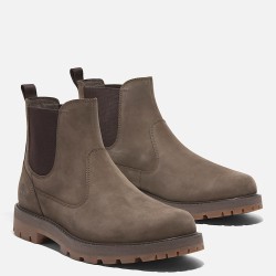 Ανδρικά Μποτάκια Καφέ Δέρμα Nubuck Britton Road Mid Chelsea Boot A6A4W-EM5 Timberland