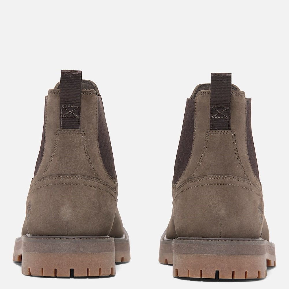TIMBERLAND</br>Ανδρικά Μποτάκια Καφέ Δέρμα Nubuck Britton Road Mid Chelsea Boot A6A4W-EM5 Timberland